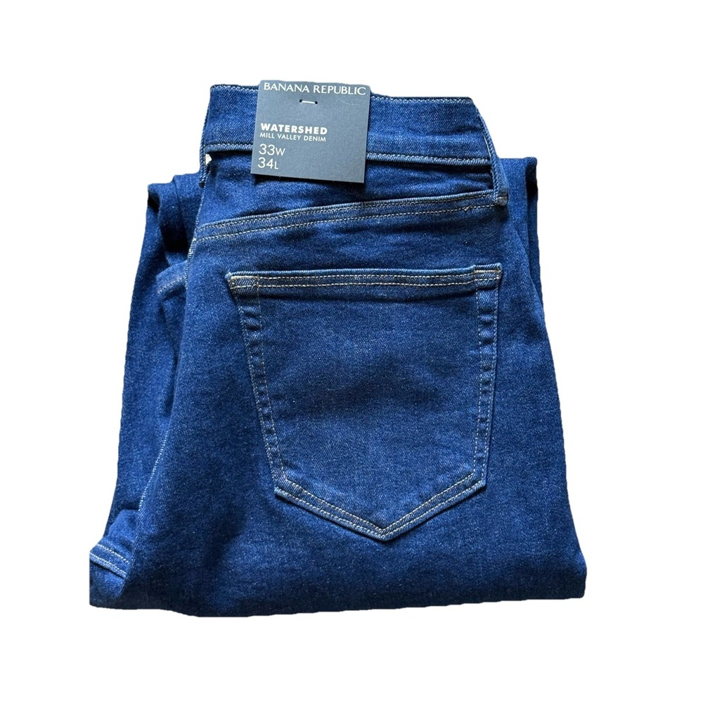 Banana Republic Mens Watershed Mill Valley Denim Jeans 33x32 NWT